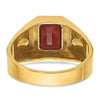 14k IBGoodman Men's Polished and Satin Gemstone and Diamond Ring Mounting