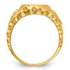 IBGoodman 10k Men's Polished and Nugget Textured Blue Lodge Master Masonic Ring Mounting