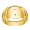 IBGoodman 14k Two-tone Men's Polished and Textured with Black Enamel Past Master Masonic Ring