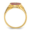 IBGoodman 10k Men's Polished and Textured Blue Lodge Master Masonic Ring Mounting