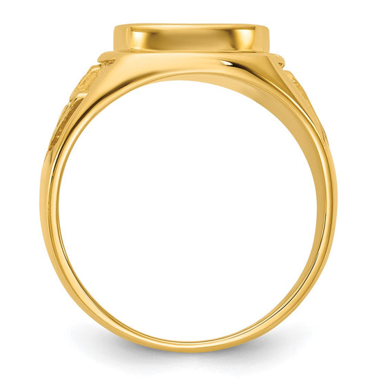 IBGoodman 14k Men's Polished and Textured Blue Lodge Master Masonic Ring Mounting