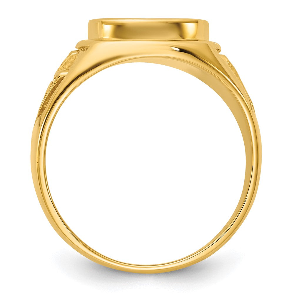 IBGoodman 14k Men's Polished and Textured Blue Lodge Master Masonic Ring Mounting