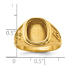 IBGoodman 14k Men's Polished and Textured Blue Lodge Master Masonic Ring Mounting
