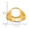 IBGoodman 14k Men's Polished and Textured Blue Lodge Master Masonic Ring Mounting