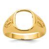 IBGoodman 14k Men's Polished and Textured Blue Lodge Master Masonic Ring Mounting