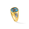 IBGoodman 10k Men's Polished and Textured Blue Lodge Master Masonic Ring Mounting
