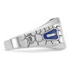 IBGoodman 14k White Gold Men's Polished and Textured Blue Lodge Master Masonic Ring Mounting