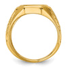 IBGoodman 10k Men's Polished and Textured Blue Lodge Master Masonic Ring Mounting