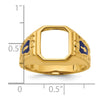 IBGoodman 10k Men's Polished and Textured Blue Lodge Master Masonic Ring Mounting