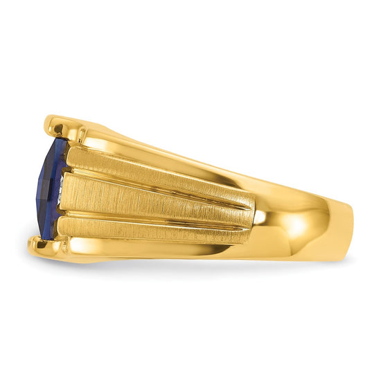 14k IBGoodman Men's Gemstone and Diamond Ring Mounting