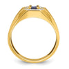 14k IBGoodman Men's Gemstone and Diamond Satin Ring Mounting