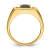 14k IBGoodman Men's Gemstone and Diamond Satin Ring Mounting