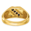 14k IBGoodman Men's Gemstone and Diamond Satin Ring Mounting