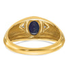 14k IBGoodman Men's Gemstone and Diamond Satin Ring Mounting
