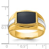 14k Two-tone IBGoodman Men's Onyx Complete Ring