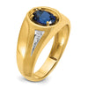 14k IBGoodman Men's Gemstone and Diamond Satin Ring Mounting