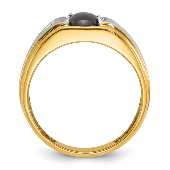 Men's Satin Sapphire & Diamond Rings