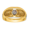 Men's Satin Sapphire & Diamond Rings