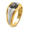 Men's Satin Sapphire & Diamond Rings