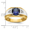 Men's Satin Sapphire & Diamond Rings