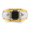 10k Yellow Men's Satin Peridot and Diamond Complete Ring