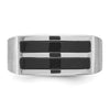 14k White Gold IBGoodman Men's Polished and Satin Ring Mounting