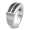 14k White Gold IBGoodman Men's Polished and Satin Ring Mounting