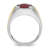 IBGoodman 14k Two-tone Men's Polished and Satin Gemstone and Diamond Ring Mounting