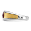 IBGoodman 14k Two-tone Men's Polished and Satin Gemstone and Diamond Ring Mounting