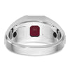 IBGoodman 14k Two-tone Men's Polished and Satin Gemstone and Diamond Ring Mounting