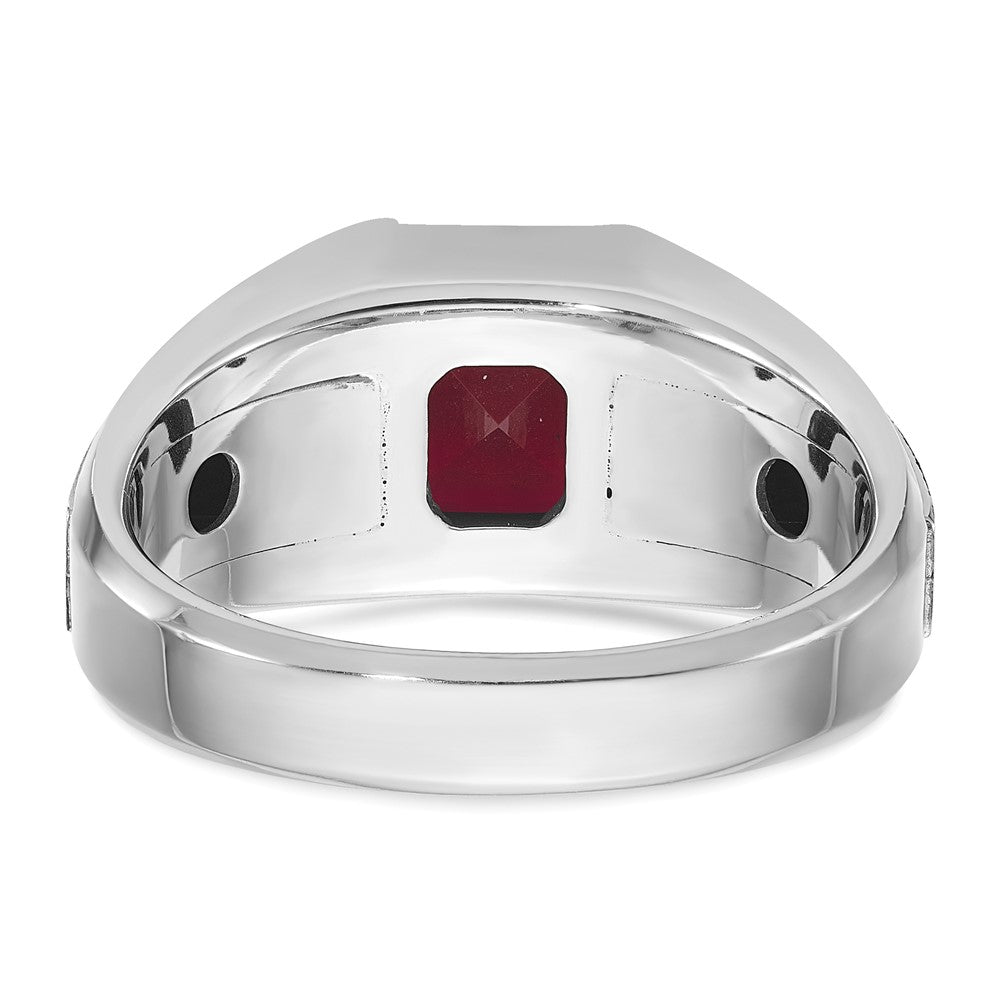 IBGoodman 14k Two-tone Men's Polished and Satin Gemstone and Diamond Ring Mounting