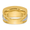 14k Two-tone Men's Polished and Grooved 7-Stone 3/4 Carat AA Quality Diamond Ring