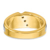 IBGoodman 14k Two-tone Men's Polished and Satin 3-Stone Ring Mounting