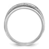 14k White Gold 1/2 carat Lab Grown Diamond VS/SI+ G+ Complete Polished and Brushed Five Stone Men's Ring