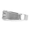 14k White Gold 1/2 carat Lab Grown Diamond VS/SI+ G+ Complete Polished and Brushed Five Stone Men's Ring