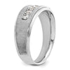 14k White Gold 1/2 carat Lab Grown Diamond VS/SI+ G+ Complete Polished and Brushed Five Stone Men's Ring