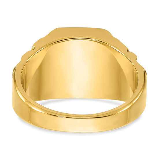 14k IBGoodman 13x9mm Men's Signet Ring