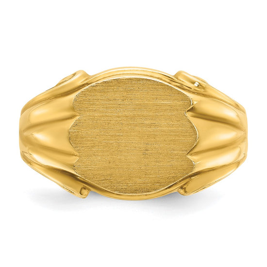 14k 12x10mm Men's Signet Ring