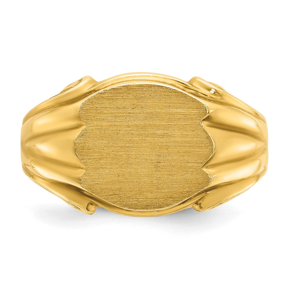 14k 12x10mm Men's Signet Ring