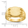 14k 12x10mm Men's Signet Ring