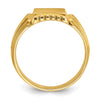 14k 10x10mm Men's Square Signet Ring