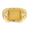 14k 10x10mm Men's Square Signet Ring