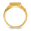 14k 14x12mm Cushion Mens Signet Ring