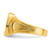 14k 14x12mm Cushion Mens Signet Ring