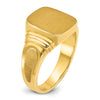 14k 14x12mm Cushion Mens Signet Ring