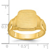 14k 14x12mm Cushion Mens Signet Ring