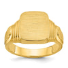 14k 14x12mm Cushion Mens Signet Ring