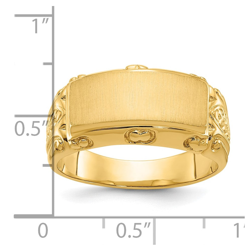 14k IBGoodman 15x7mm Men's Signet Ring