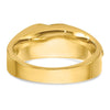 14k Two-tone Men's Polished Satin and Grooved 4-Stone 1/4 Carat AA Quality Diamond Ring