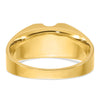 14k Two-tone Men's Polished and Satin 1/4 carat Diamond Complete Ring